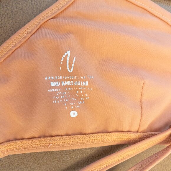 NGB Audubon Solid Rust Bikini Top Adjustable Straps Back Clasp Swim Top - Picture 3 of 3